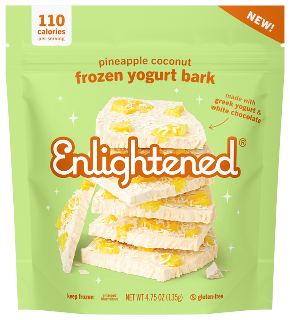 Pineapple Coconut Frozen Yogurt Bark Enlightened