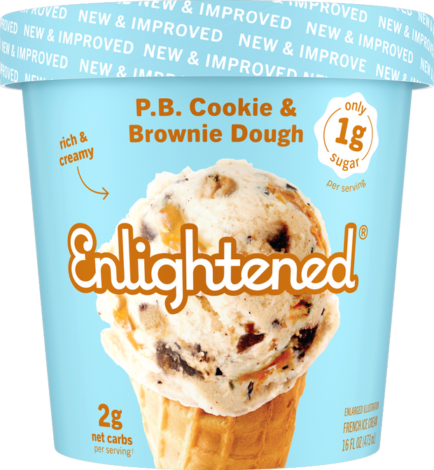 P.B. Cookie & Brownie Dough Ice Cream Pint - Enlightened