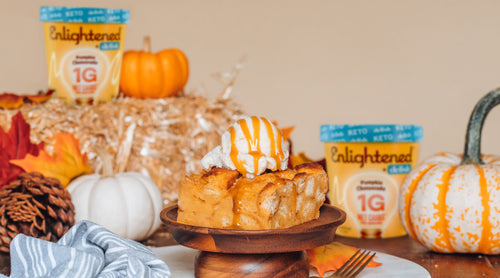 Low-Carb Pumpkin Cheesecake Bread Pudding