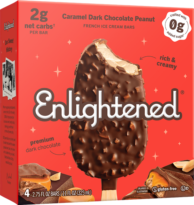 Caramel Dark Chocolate Peanut Bars - Enlightened