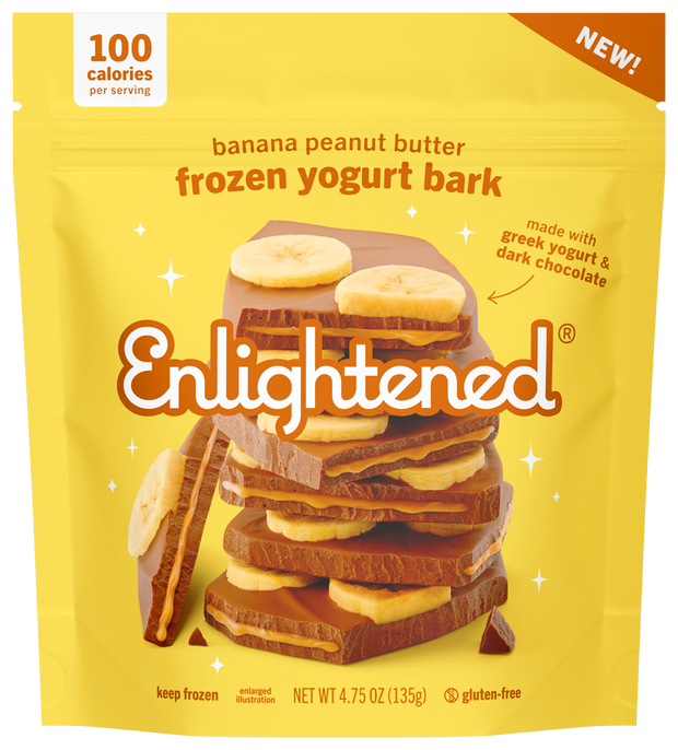 Banana Peanut Butter Frozen Yogurt Bark - Enlightened
