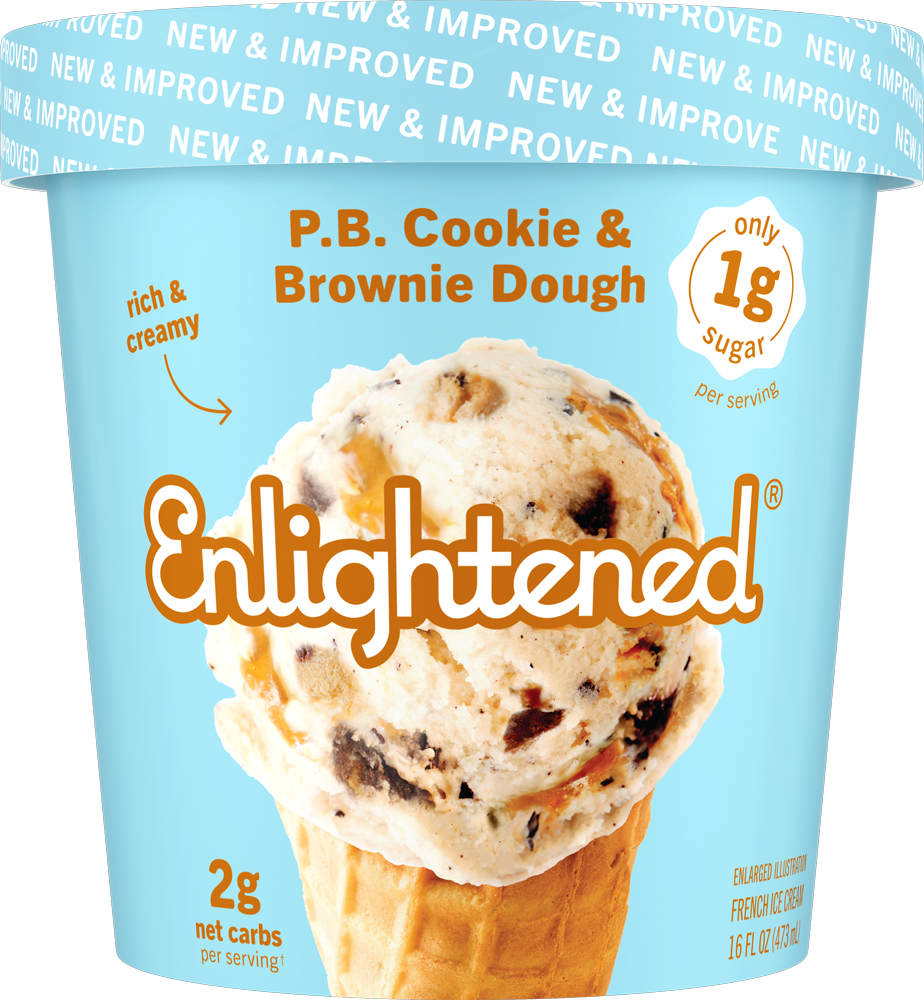 Keto P.B. Cookie & Brownie Dough Ice Cream Enlightened