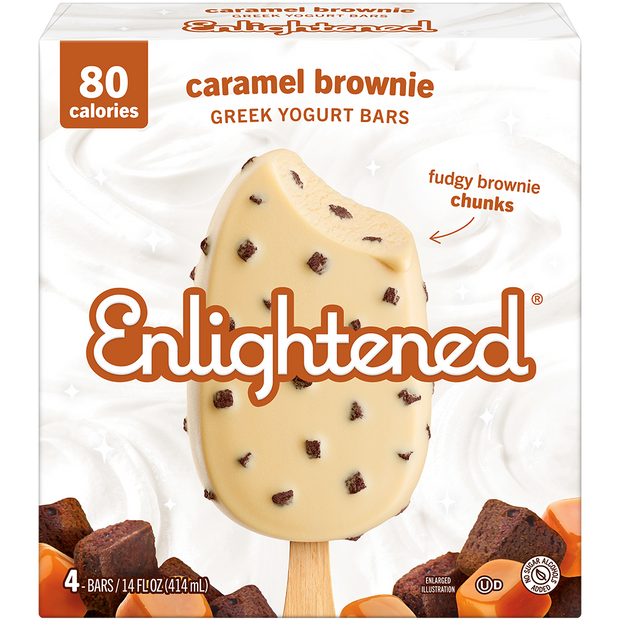 Caramel Brownie Greek Yogurt Bars - Enlightened