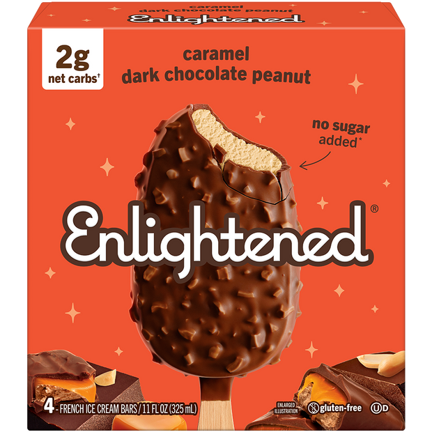 Caramel Dark Chocolate Peanut Bars - Enlightened
