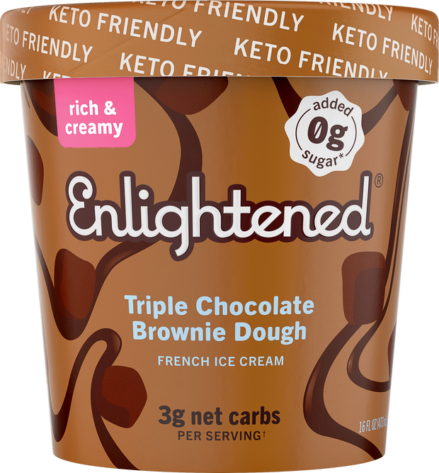 Keto Triple Chocolate Brownie Dough Pint - Enlightened